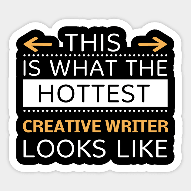 Creative Writer Looks Like Creative Job Typography Design Sticker by Stylomart